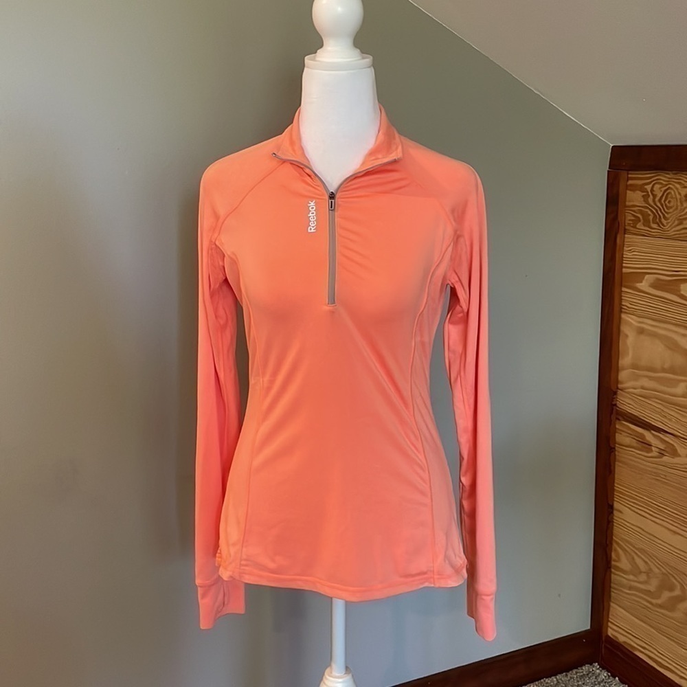 Reebok Quarter Zip Activewear Workout Athletic Jacket Extra Small